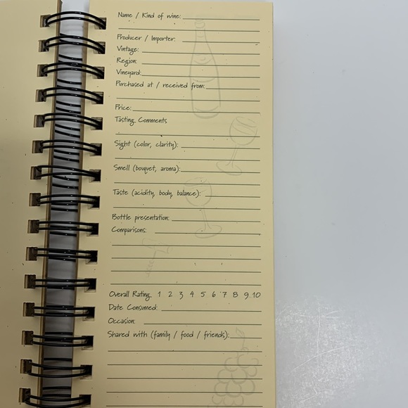 Journal | Wines A Wine Journal | Recycled Paper Spiral Book Tracking Your Likes! - Picture 7 of 9